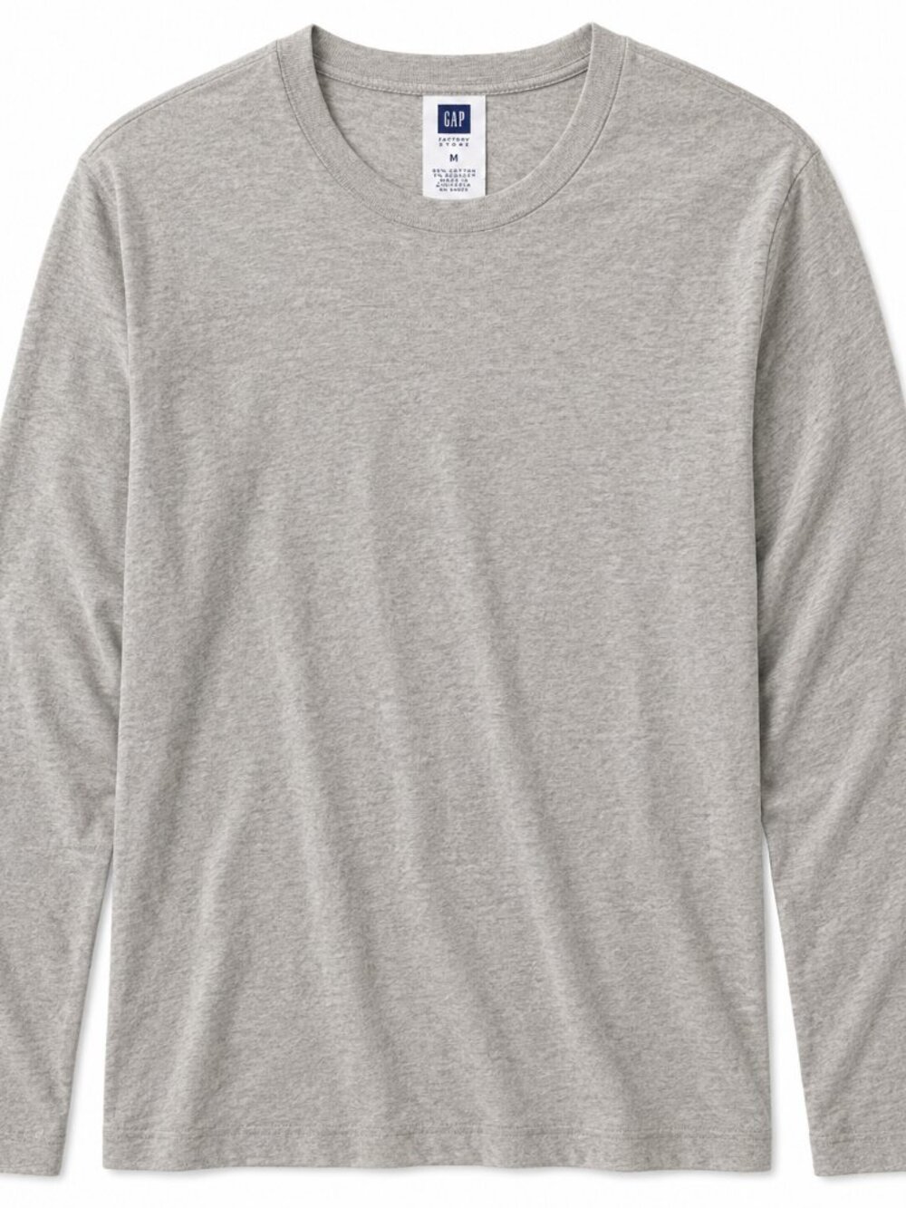 5/50$ or 10/90$

basic grey GAP long sleeve